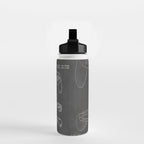 Video Game Controller Patent - Retro Gaming Game Room Art - Black Chalkboard Water Bottle Gallery Image 2