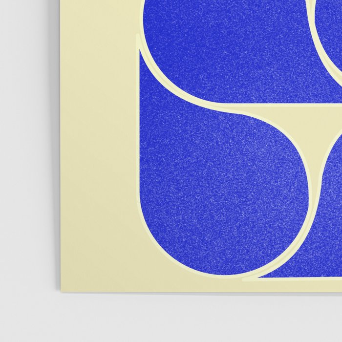 Blue mid-century shapes no8 Poster Gallery Image 3