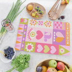 I Love You Checkerboard - Pink & Orange Cutting Board Gallery Image 2