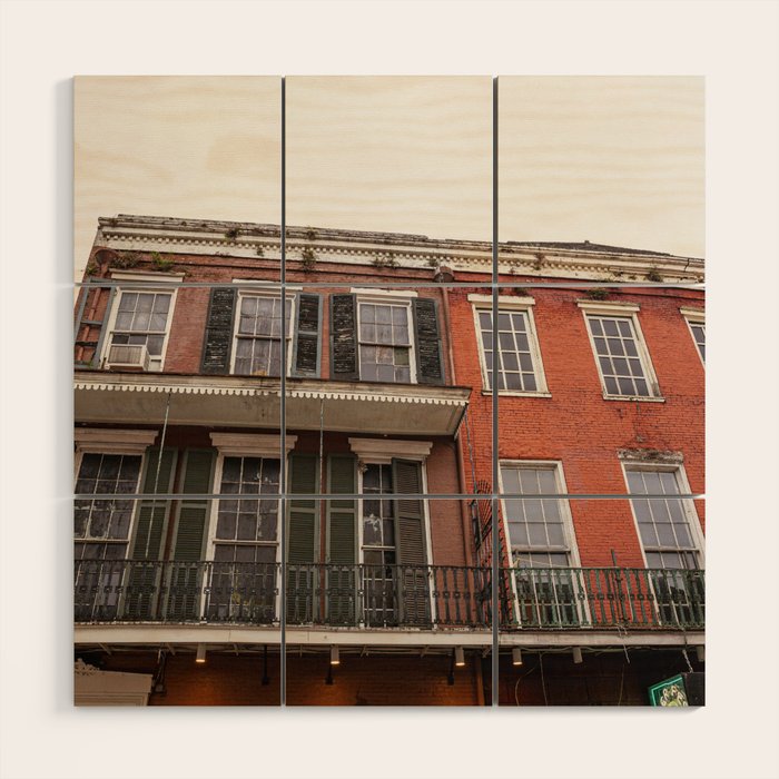 New Orleans French Quarter x Bourbon Street New Orleans Photography Wood Wall Art Gallery Image 1