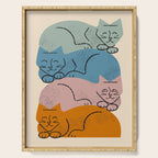 Four Cat Pile Serving Tray Gallery Image 1