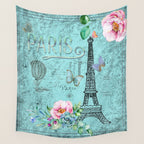 Paris - my blue love Wall Tapestry Gallery Image 4