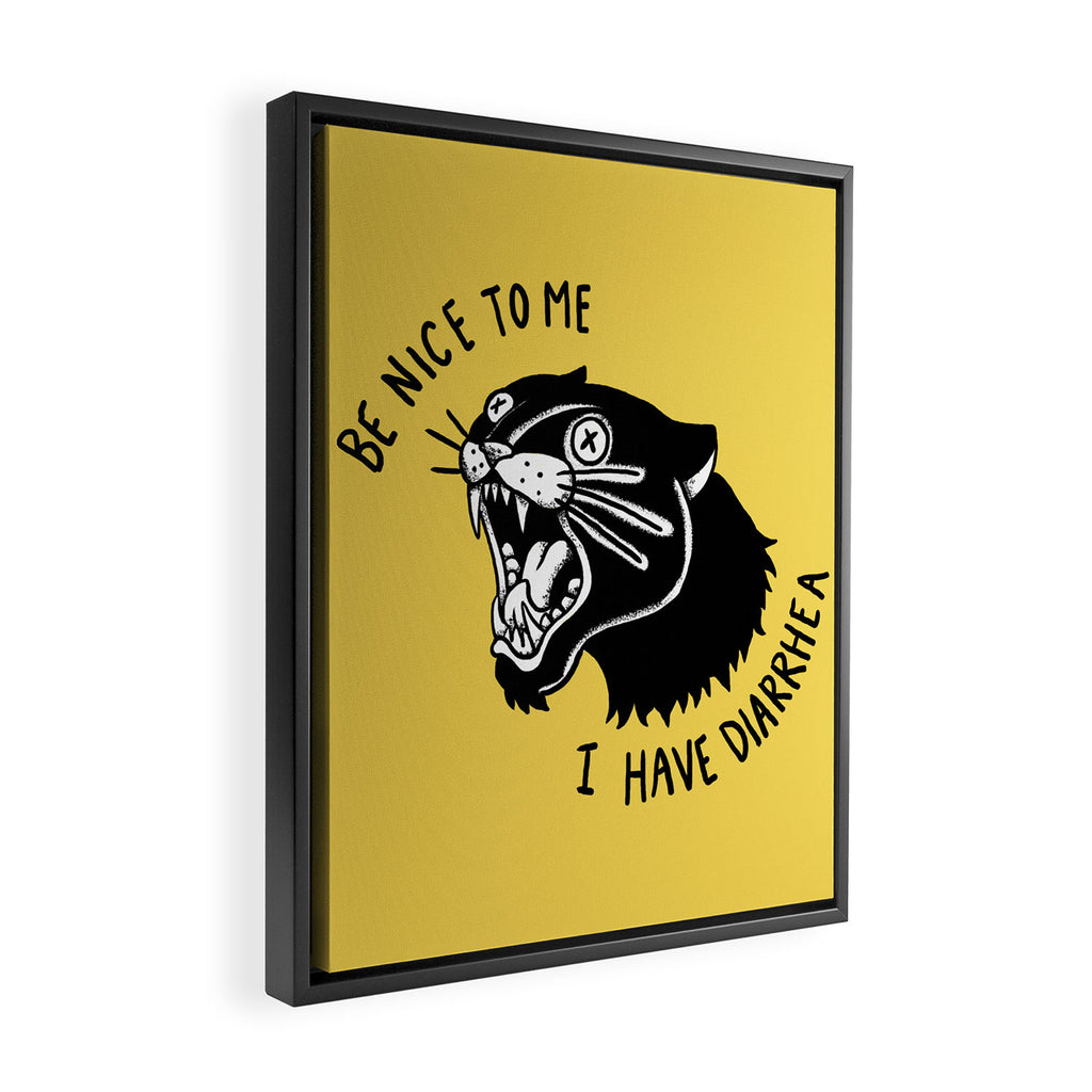 Panther Poop Framed Canvas Print Gallery Image 2