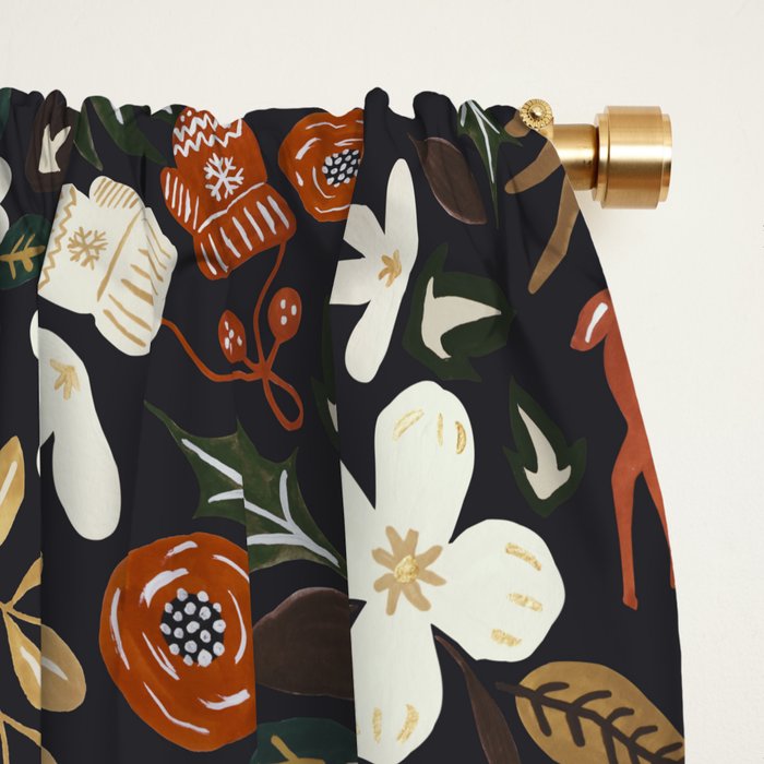 Christmas holiday night III Window Curtain Gallery Image 2