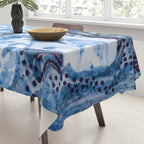 Little Morel Mushrooms in Blue Night Tablecloth Gallery Image 3