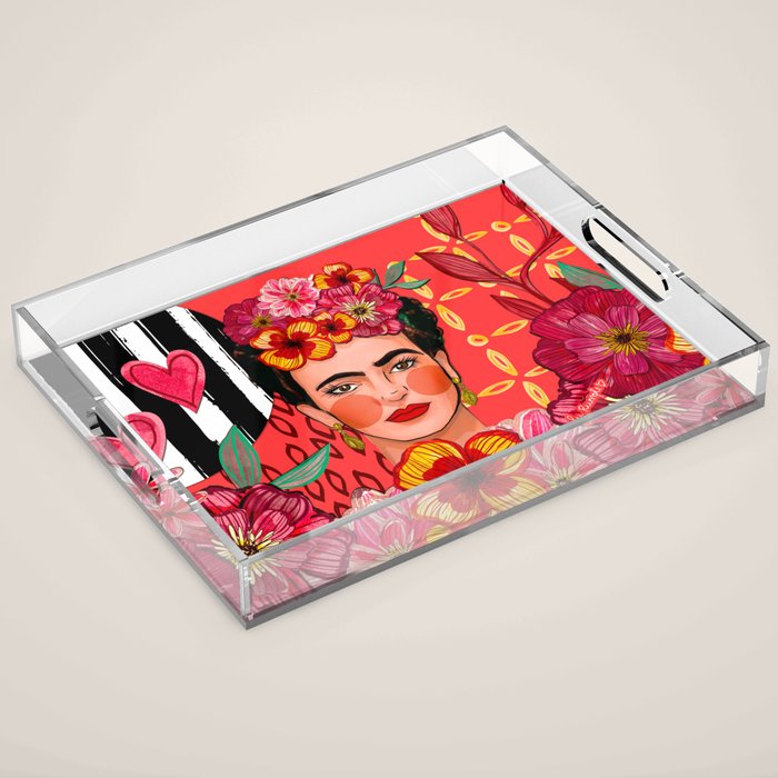 Frida Bouquet Acrylic Tray Gallery Image 1