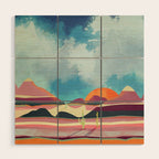 Pink Desert Glow Wood Wall Art Gallery Image 1
