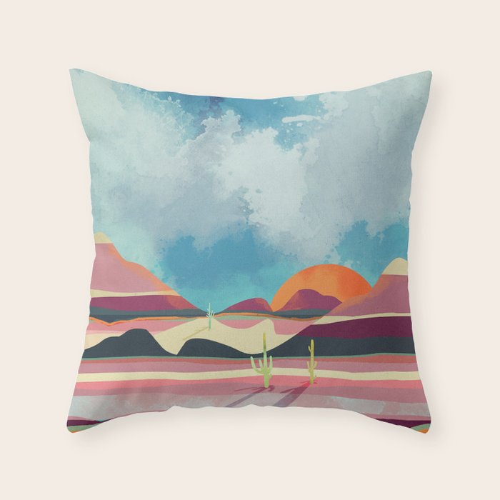 Pink Desert Glow Throw Pillow Gallery Image 6