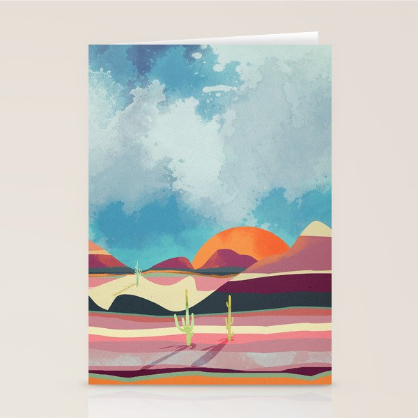 Pink Desert Glow Stationery Card Gallery Image 1
