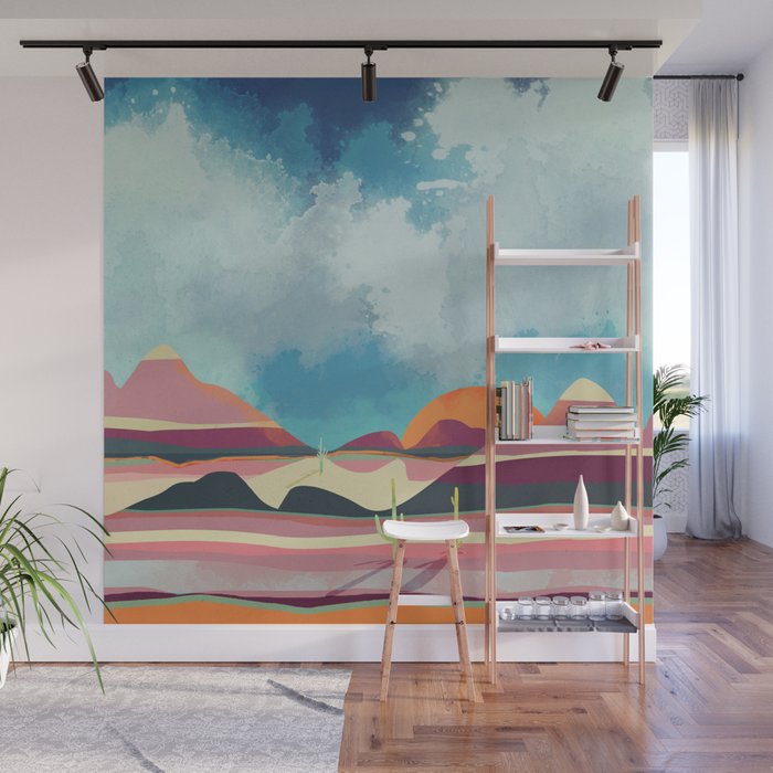 Pink Desert Glow Wall Mural Gallery Image 1