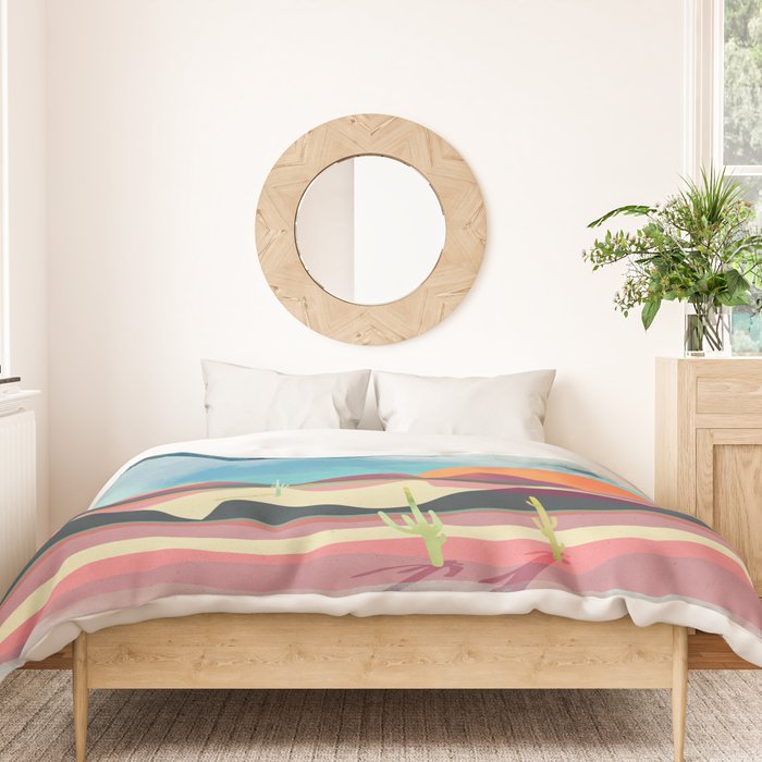 Pink Desert Glow Duvet Cover Gallery Image 3