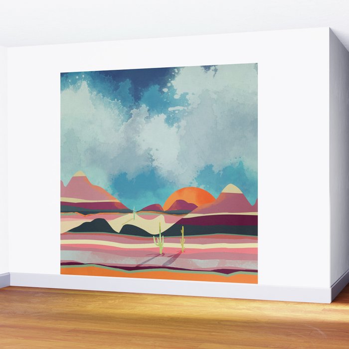 Pink Desert Glow Wall Mural Gallery Image 2