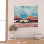 Pink Desert Glow Wall Tapestry Gallery Image 2