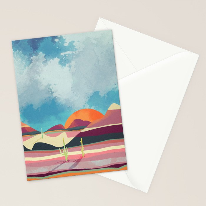 Pink Desert Glow Stationery Card Gallery Image 2