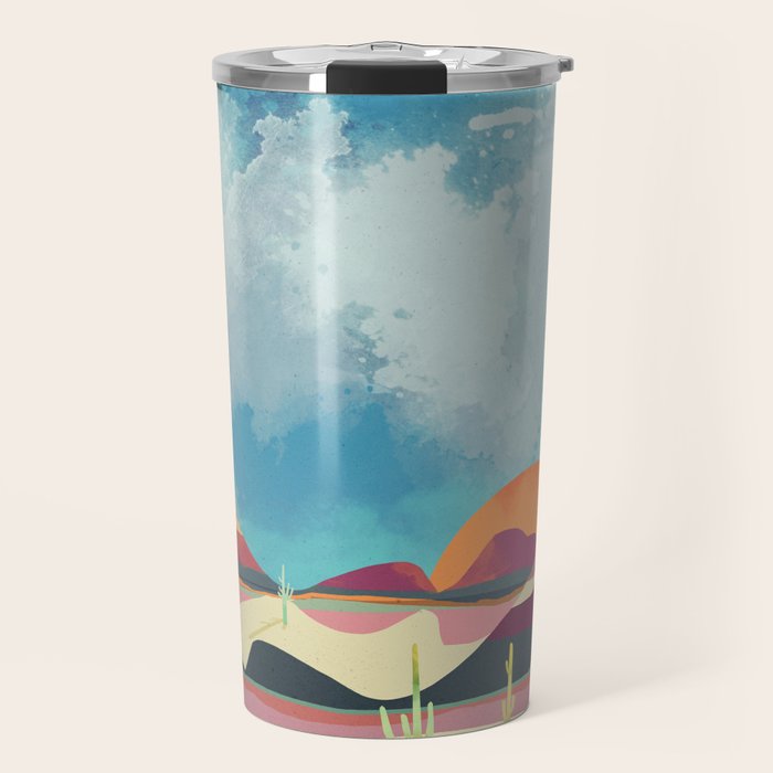 Pink Desert Glow Travel Mug Gallery Image 1