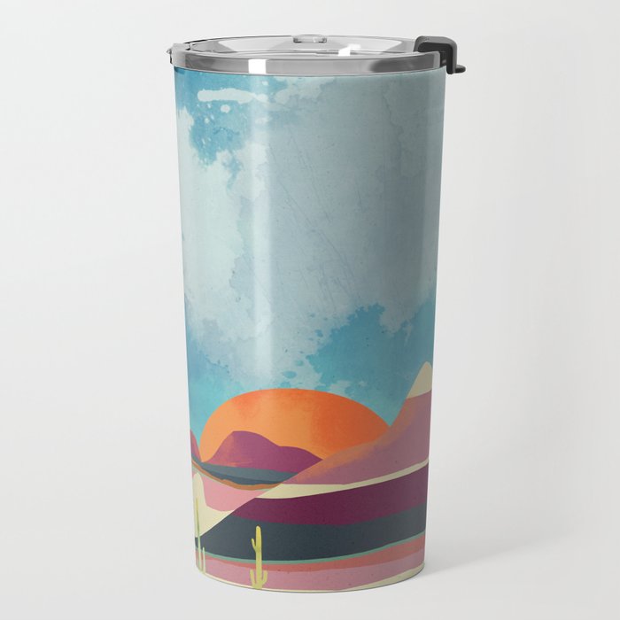 Pink Desert Glow Travel Mug Gallery Image 2