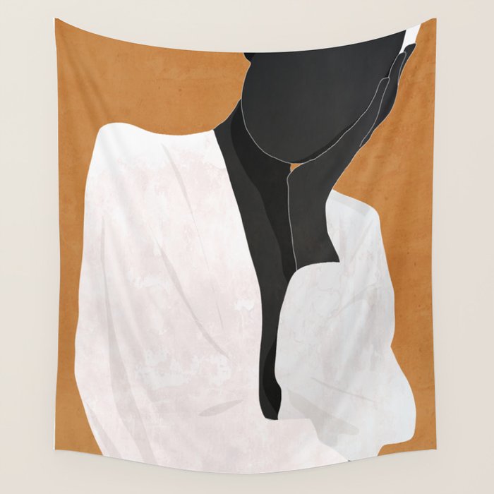 Minimal Art Girl 9a Wall Tapestry Gallery Image 1