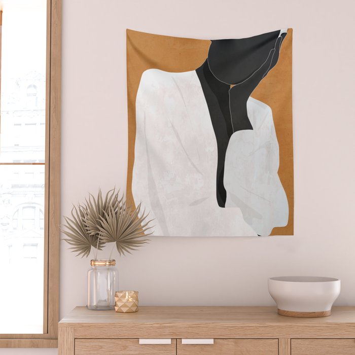 Minimal Art Girl 9a Wall Tapestry Gallery Image 2