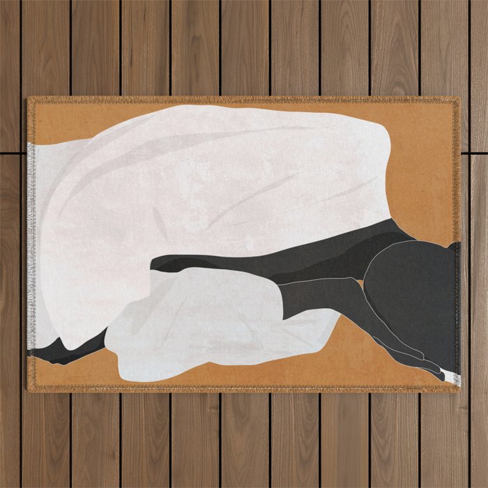 Minimal Art Girl 9a Outdoor Rug Gallery Image 1