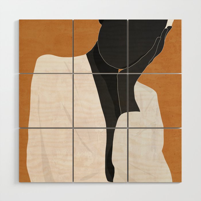 Minimal Art Girl 9a Wood Wall Art Gallery Image 1