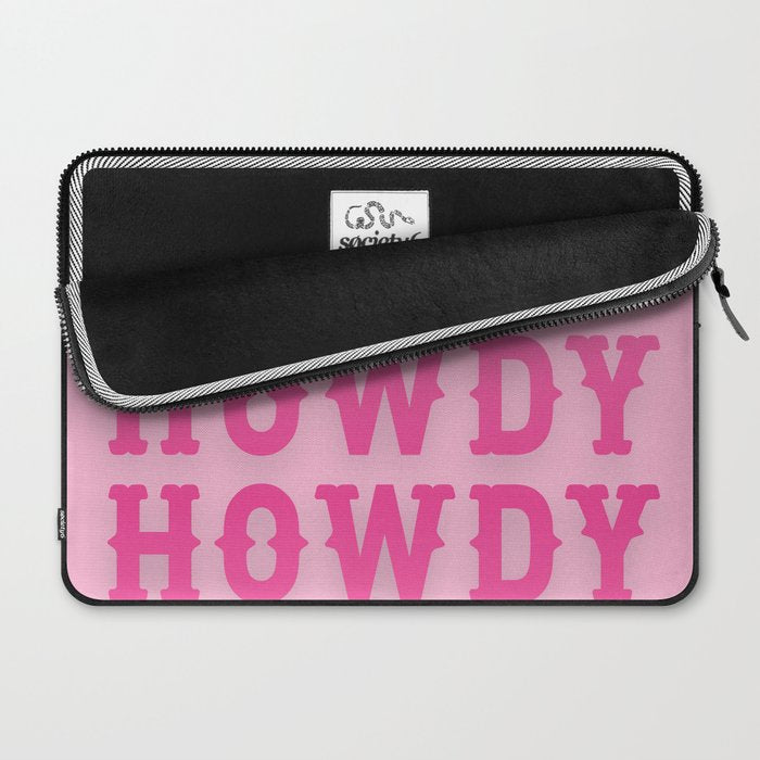 Howdy - Pink Western Aesthetic Laptop Sleeve Gallery Image 2