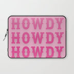 Howdy - Pink Western Aesthetic Laptop Sleeve Gallery Image 1