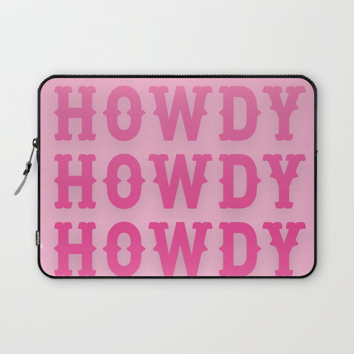 Howdy - Pink Western Aesthetic Laptop Sleeve Gallery Image 1