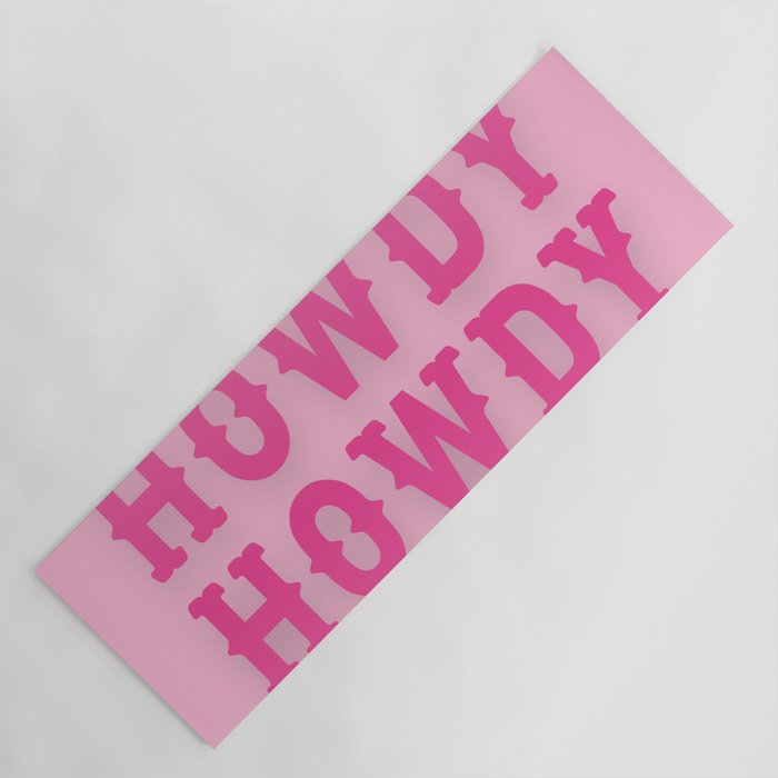 Howdy - Pink Western Aesthetic Yoga Mat Gallery Image 1