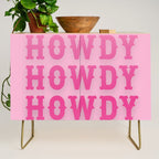 Howdy - Pink Western Aesthetic Credenza Gallery Image 1