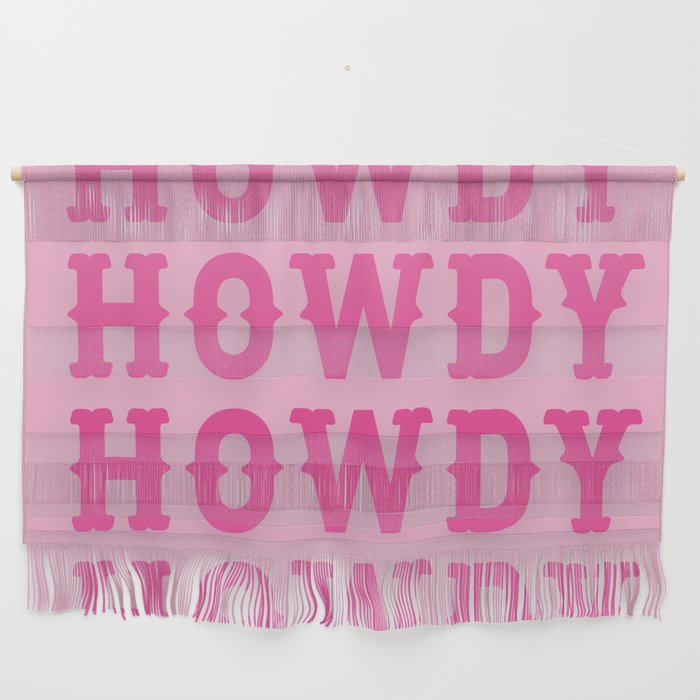 Howdy - Pink Western Aesthetic Wall Hanging Gallery Image 1