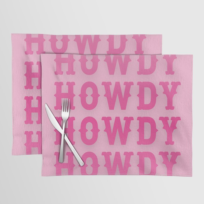 Howdy - Pink Western Aesthetic Placemat Gallery Image 1
