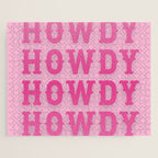 Howdy - Pink Western Aesthetic Jigsaw Puzzle Gallery Image 1