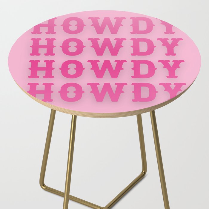 Howdy - Pink Western Aesthetic Side Table Gallery Image 2