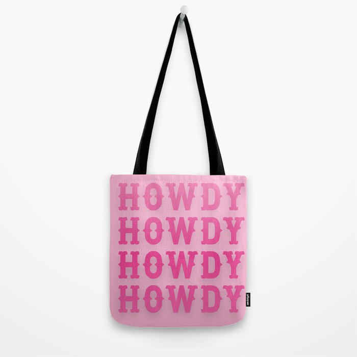 Howdy - Pink Western Aesthetic Tote Bag Gallery Image 2