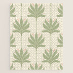 Shaker Palm Motif in Sage and Linen Jigsaw Puzzle Gallery Image 1