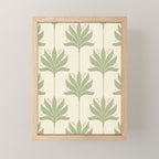 Shaker Palm Motif in Sage and Linen Mini Art Print Gallery Image 1