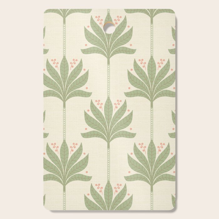 Shaker Palm Motif in Sage and Linen Cutting Board Gallery Image 1