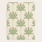 Shaker Palm Motif in Sage and Linen Poster Gallery Image 4
