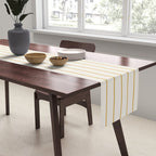 Minimal Arch XXXVI Creme and Orange Modern Geometric Lines Table Runner Gallery Image 2