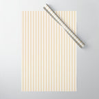 Minimal Arch XXXVI Creme and Orange Modern Geometric Lines Wrapping Paper Gallery Image 1