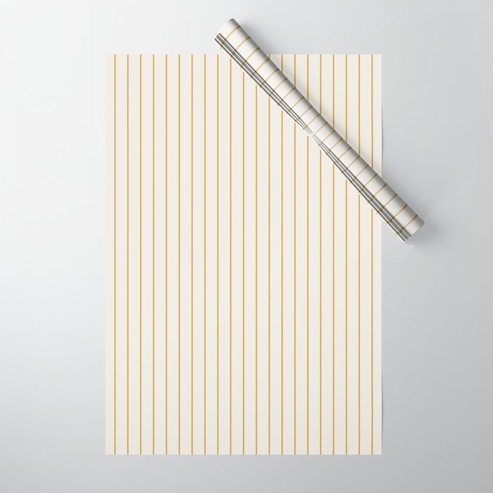 Minimal Arch XXXVI Creme and Orange Modern Geometric Lines Wrapping Paper Gallery Image 1
