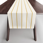 Minimal Arch XXXVI Creme and Orange Modern Geometric Lines Table Runner Gallery Image 1