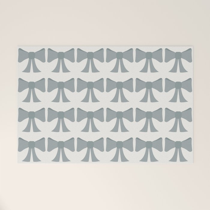 Vintage Bows XII Blue Sage Welcome Mat Gallery Image 1