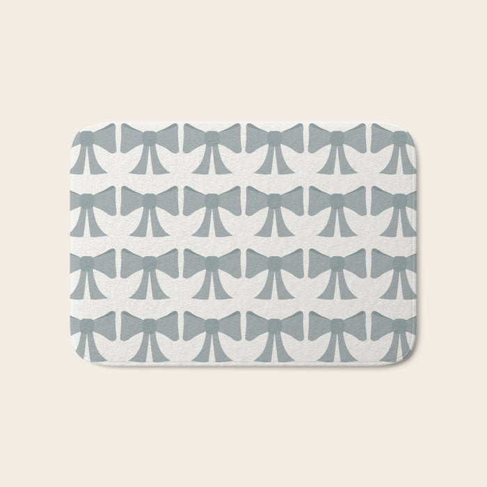 Vintage Bows XII Blue Sage Bath Mat Gallery Image 1