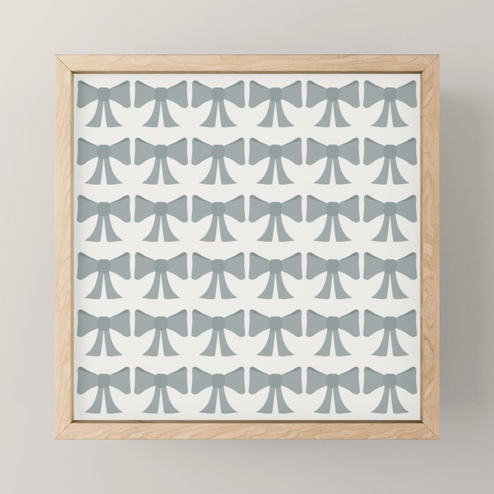Vintage Bows XII Blue Sage Mini Art Print Gallery Image 1