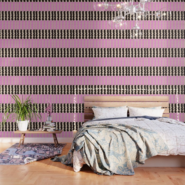 summer RHYTHMS, black & pink Wallpaper Gallery Image 3