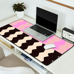 summer RHYTHMS, black & pink Desk Mat Gallery Image 2