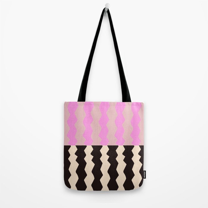 summer RHYTHMS, black & pink Tote Bag Gallery Image 2