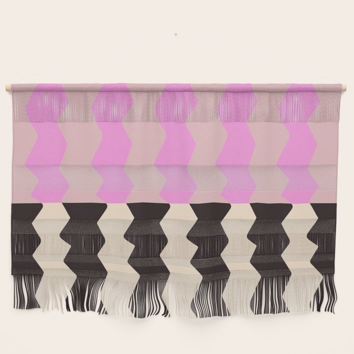 summer RHYTHMS, black & pink Wall Hanging Gallery Image 1