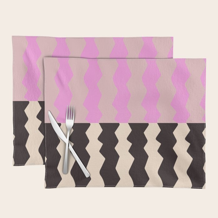 summer RHYTHMS, black & pink Placemat Gallery Image 1